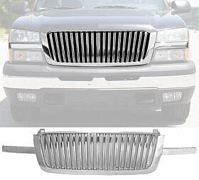 2003-2006 Chevrolet Avalanche 1500/2500 Vertical Front Grille Chrome  - GRZV-SLV0305-CM