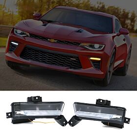 2016-2018 Chevrolet Camaro SS LED Fog Lights w/Amber Turn Signal - LHF-CC16SSSB-LED