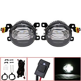 2005-2009 Ford Mustang LED Fog Lights w/Wiring Kit Clear - LHF-FD-LED