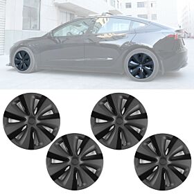 2024-2025 Tesla Model 3 S Style Gunmetal/Gloss Black Hubcab Wheel Covers 18" - WC-TSL324-18-V1-GMBK
