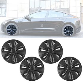 2024-2025 Tesla Model 3 S Style Matte Black Hubcap Wheel Covers 18" - WC-TSL324-18-V1-MBK