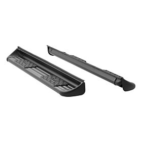 2015-2018 Ford F-150 Super Crew Cab Stainless Steel Side Entry Steps Black Textured Luverne Truck - 281523-571523