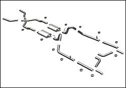 1955-1957 Chevrolet Bel Air MagnaFlow Cat Back Exhaust System - 16792