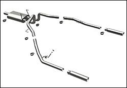 2009-2010 Dodge Ram 1500 MagnaFlow Cat Back Exhaust System - 16870