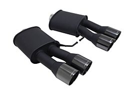 BMW F10 M5 2011+ Supremo Exhaust System - Black Chrome Rolled Tips by Megan Racing - MR-ABE-BF10M5-BC