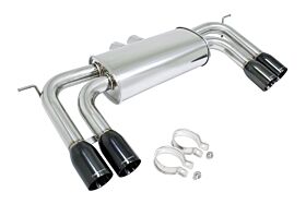 BMW X5M 10-13 / X6M 10-14 (Excludes Regular X5) Supremo Exhaust System - Black Chrome Rolled Tips by Megan Racing - MR-ABE-BX5M-BC