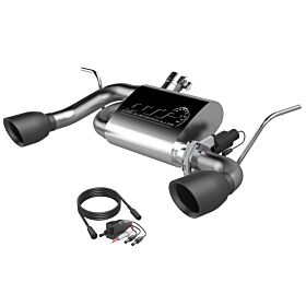 2007-2018 Jeep Wrangler JK 3.6L/3.8L Screamer Axle Back Black Tips Quick Time Performance - 425007B