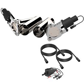 3.00 Inch Dual  QTEC Electric Cutout Combo Kit Quick Time Performance - QTEC60CP