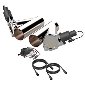 3.50 Inch Dual  QTEC Electric Cutout Combo Kit Quick Time Performance - QTEC70CP