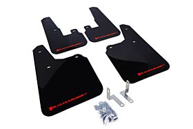 2010-2014 Subaru Outback 2.5i/3.6R Rallyarmor Urethane Mud Flaps Black/Red - RAL-MF16-UR-BLK/RD