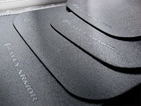 1993-2001 Subaru Impreza RS/LX/GL/Sport Rallyarmor Polyblend Mud Flaps Black/Black - RAL-MF2-BAS-BLK