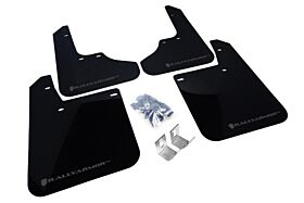 1993-2001 Subaru Impreza RS/LX/GL/Sport Rallyarmor Urethane Mud Flaps Black/Grey - RAL-MF2-UR-BLK/GRY