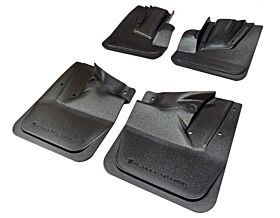 2011-2014 Subaru WRX Hatchback Rallyarmor Polyblend Mud Flaps Black/Black - RAL-MF30-OEC-BLK