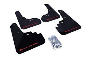2005-2009 Subaru Legacy Rallyarmor Urethane Mud Flaps Black/Red - RAL-MF4-UR-BLK/RD