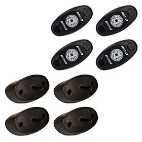Rock Light Kit Red Set of 4 Lights A-Series Auxiliary LED Light by Rigid Industries - 400213