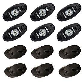 Rock Light Kit Amber Set of 6 Lights A-Series Auxiliary LED Light by Rigid Industries - 400293