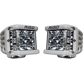 Flood Surface Mount White Housing Pair D-SS Pro Auxiliary LED Light by Rigid Industries - 862113