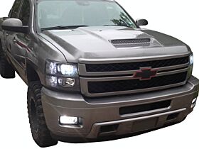 2007-2010 Chevrolet Silverado 2500 HD RKS Fiberglass Ram-Air Extractor Hood - 29014000