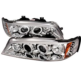 1994-1997 Honda Accord Halo LED Chrome Projector Headlights - 2LHP-ACD94-TM