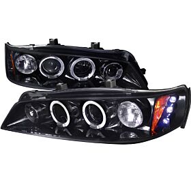 1994-1997 Honda Accord Halo Gloss-Black-Smoke Projector Headlights - 2LHP-ACD94G