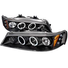 1994-1997 Honda Accord Halo LED Black Projector Headlights - 2LHP-ACD94JM-TM
