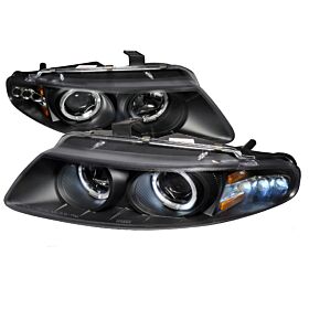 1997-2000 Dodge Avenger / Chrysler Sebring Coupe Halo LED Black Projector Headlights - 2LHP-AVG97JM-TM