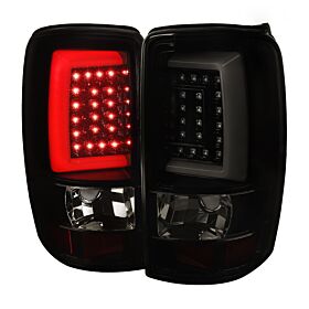 2000-2006 Chevrolet Tahoe Gloss Black LED-Bar Tail Lights  - LT-DEN00BBLED-G2-TM