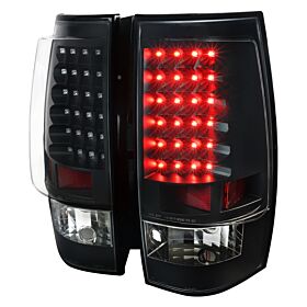 2007-2014 Chevrolet Tahoe Black LED Tail Lights  - LT-DEN07JMLED-V2-TM