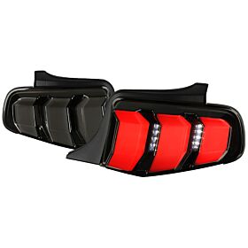 2010-2012 Ford Mustang Smoke LED Tail Lights  - LT-MST10BBLED-TM