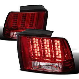 1999-2004 Ford Mustang Red Sequential-LED Tail Lights  - LT-MST99RLED-SQ-RS
