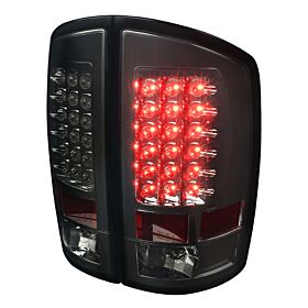 2007-2008 Dodge Ram 1500/2500/3500 Smoke LED Tail Lights  - LT-RAM07GLED-TM
