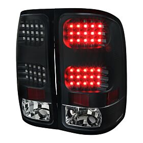 2007-2013 GMC Sierra 1500 Black LED Tail Lights  - LT-SIE07JMLED-V2-TM