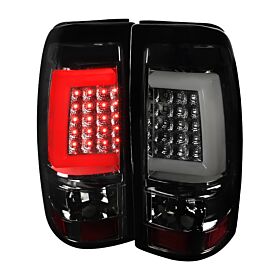 2003-2007 Chevrolet Silverado 1500 Smoke LED-Bar Tail Lights  - LT-SIV03GLED-G2-TM