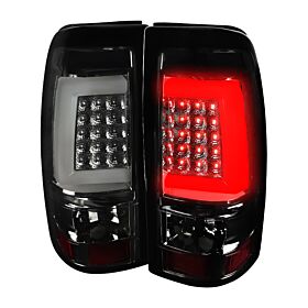1999-2002 Chevrolet Silverado 1500 Smoke LED-Bar Tail Lights  - LT-SIV99GLED-G2-TM