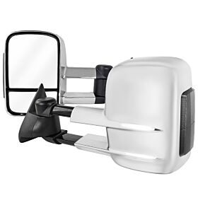 1988-1998 Chevrolet C10 Manual w/LED Signal + Chrome Cover Towing Mirrors - RMX-C1088CRLED-M-FS