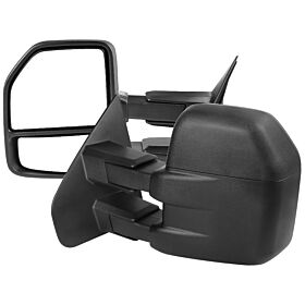 2004-2014 Ford F-150 Textured Black Manual Towing Mirrors - RMX-F15004F3-M-FS