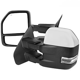2007-2014 Ford F-150 Chrome Power + Heated w/Clear Signal Towing Mirrors - RMX-F15007F4H-P-FS