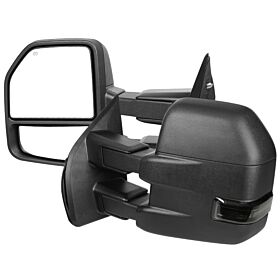 2015-2017 Ford F-150 Textured Black Towing Mirrors - RMX-F15015F3GH-P-FS