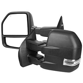 2015-2017 Ford F-150 Textured Black Towing Mirrors - RMX-F15015F3H-P-FS