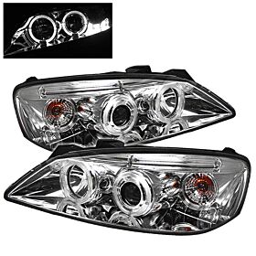 2005-2008 Pontiac G6 2DR Chrome Halo Projector Headlights - 444-PG605-HL-C