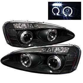2004-2008 Pontiac Grand Prix Black Halo Projector Headlights - 444-PGP04-HL-BK
