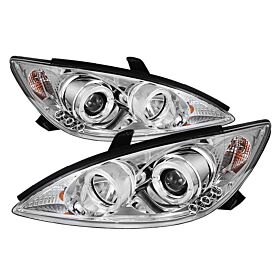 2002-2006 Toyota Camry Chrome Halo Projector Headlights - 444-TCAM02-HL-C