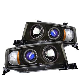 2003-2007 Scion XB Black Halo Projector Headlights - 444-TSXB03-HL-BK