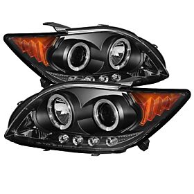 2008-2010 Scion TC Black Halo Projector Headlights - 444-TTC08-HL-BK