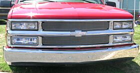 Silverado Grille Insert 94-98 Chevrolet Silverado Aluminum Polished Billet Series T-REX Grilles - 20045