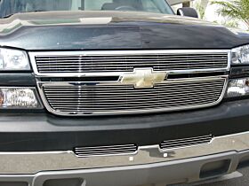 Silverado 2500 HD/3500 HD Grille Overlay 06-06 Chevrolet Silverado 2500 HD/3500 HD Aluminum Polished 2 Piece Billet Series T-REX Grilles - 21106