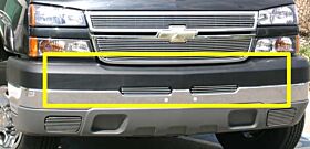 Silverado 2500/3500 HD Bumper Grille Insert 03-07 Chevrolet Silverado 2500/3500 HD Aluminum Polished 2 Piece Billet Series T-REX Grilles - 25103
