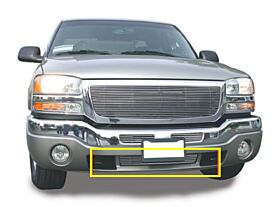 Sierra Bumper Air Dam Grille 03-06 GMC Sierra Aluminum Polished Billet Series T-REX Grilles - 25202