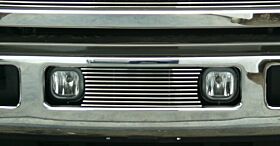 Super Duty Bumper Grille Insert 05-07 Ford Super Duty Fits Between Factory Fog LightsAluminum Polished Billet Series T-REX Grilles - 25562