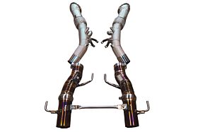 2019-2025 Ferrari SF90 Stradale 3.9L Full Exhaust System, Grade 5 Titanium Reuses OEM Style Tips by Valvetronic Designs - FER.SF90.F1.VSES.FF.TI